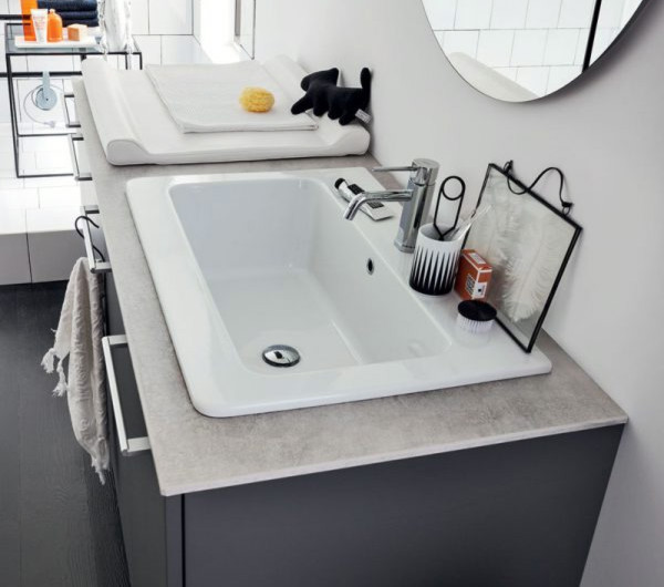 Глубокая раковина в постирочную для мебели в ванную комнату Asso Arbi. Дизайн сантехники. Дизайнерская сантехника для ванной комнаты